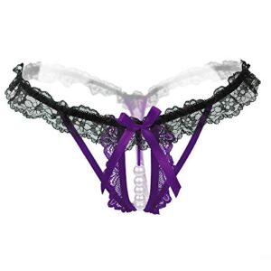 Lyeacs Women’s Sexy Panties,Lace Thongs G-String Y-Back Underwear