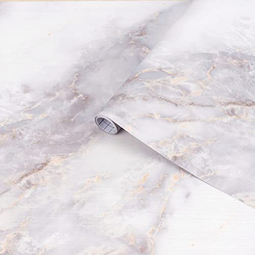 Arthome Marble Contact Paper Peel and Stick Wallpaper 17''x240'' Self Adhesive Decorative Vinyl Film Waterproof for Table,Countertop,Cabinet,Shelf Liner Removable Stick On Wall Covering