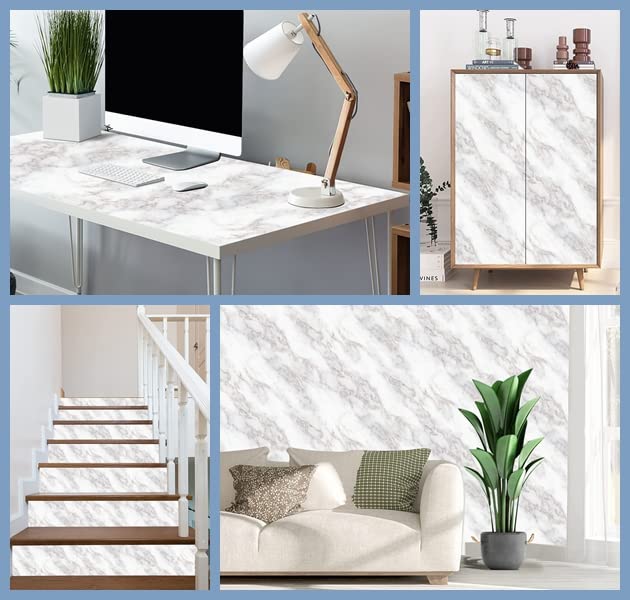 Arthome Marble Contact Paper Peel and Stick Wallpaper 17''x240'' Self Adhesive Decorative Vinyl Film Waterproof for Table,Countertop,Cabinet,Shelf Liner Removable Stick On Wall Covering