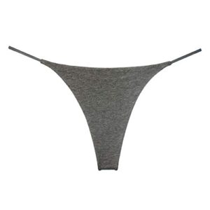 BY.ECG Women's Cotton Thong Double-Layer Sexy G-String Nude 3 Pack (S)