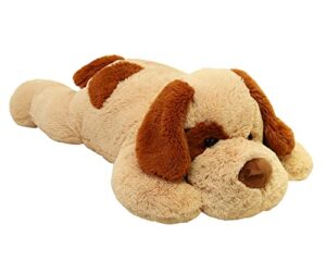 yesgirl 26.8 inch 5 lbs dog weighted stuffed animals, large weighted plush animal, cute plush toy pillow, gifts for adults, kids, boys and girls