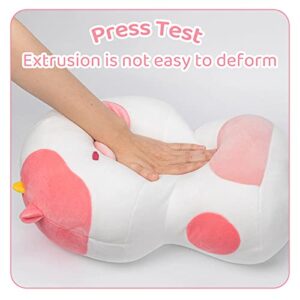 Mewaii 14” Mushroom Plush, Strawberry Cow Plush Pillow Soft Plushies Squishy Pillow, Cow Stuffed Animals Kawaii Plush Toys Throw Pillow Decoration Gift for Girls Boys