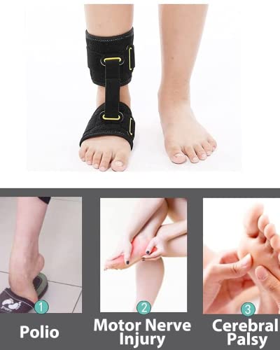 DouHeal AFO Foot Drop Brace for Kids, Children Drop Foot Braces For Walking with Shoes, Improve Walking Gait, Adjustable Foot Orthosis Brace Support for Sleep, Plantar Fasciitis for Left & Right