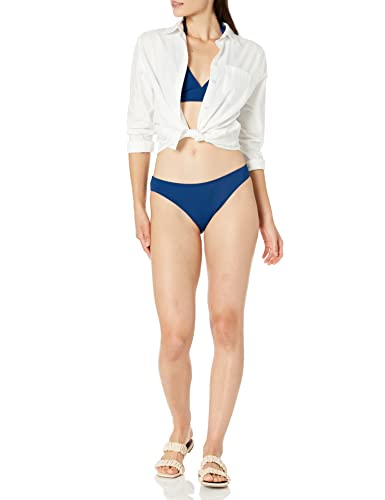 Amazon Essentials Women's Classic Bikini Swimsuit Bottom, Deep Blue, Small