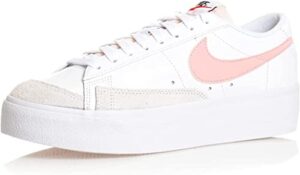 nike w blazer low platform shoes white pink glaze size 8
