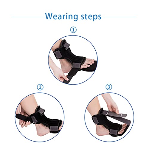 Night Splint, Foot Brace Foot Drop Support Corrector Foot Orthotic Brace Soft Stretching Splint for Heel Spur Arch Ankle Pain for Men Women(S)