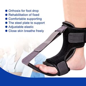 Night Splint, Foot Brace Foot Drop Support Corrector Foot Orthotic Brace Soft Stretching Splint for Heel Spur Arch Ankle Pain for Men Women(S)