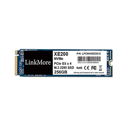 LinkMore XE200 256GB M.2 2280 PCIe Gen 3X4 NVMe Internal SSD, Solid State Drive, Up to 2000MB/s for Latop and PC