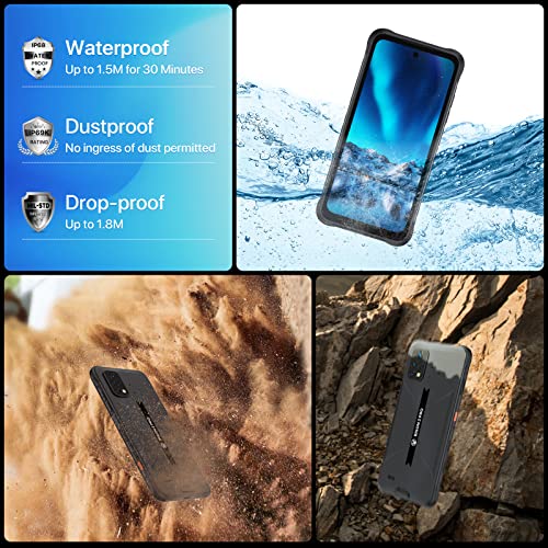 UMIDIGI Rugged Unlocked Cell Phones, Bison 2 PRO 8G+256GB, Rugged Smartphone with IP68 & IP69K, 6150mAh Mobile Phone, Android 12, NFC, 6.5" FHD, 48MP AI Triple Camera, Dual 4G, 18W, Type-C, GPS