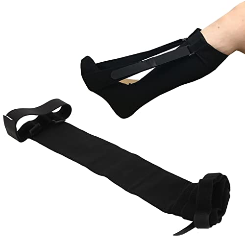ZJchao Plantar Fasciitis Night Splint Sock, Plantar Fasciitis Orthopedic Socks Single, Dorsiflexion Night Splint Compression Socks with Double Strap Design(S)