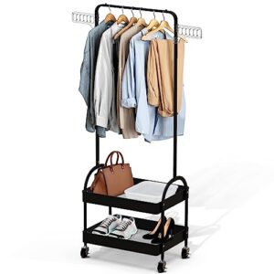 7penn foldable clothes drying rack - 3 tier standing large collapsible laundry drying rack clothing hanger on wheels