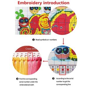 Joyhoor Cross Stitch Kits for Beginners Stamped Cross-Stitch Supplies Needlework preprint Embroidery Kits for Adults DIY Needlepoint Kits Embroidery Patterns 11CT-Holy Cross 15.7×21.7 inch