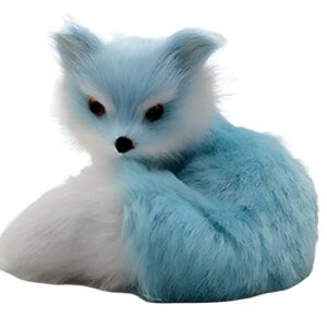 dzyuzk-fox toy children's simulation blue fox cute realistic plush doll blue fox plush toy