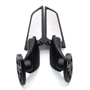 MZS Racing Motorcycle Mirrors, Double Rotating Wing rearview Mirror Fairing Side Black Compatible with GSXR 600 750 1000 | CBR300R CBR500R CBR600RR CBR1000RR | EX250 EX300 EX400 EX650 ZX6R ZX10R