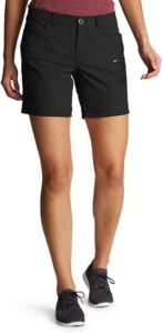 eddie bauer women's upf 50+ stretch rainier short (as1, numeric, numeric_8, regular, regular, black, 8)