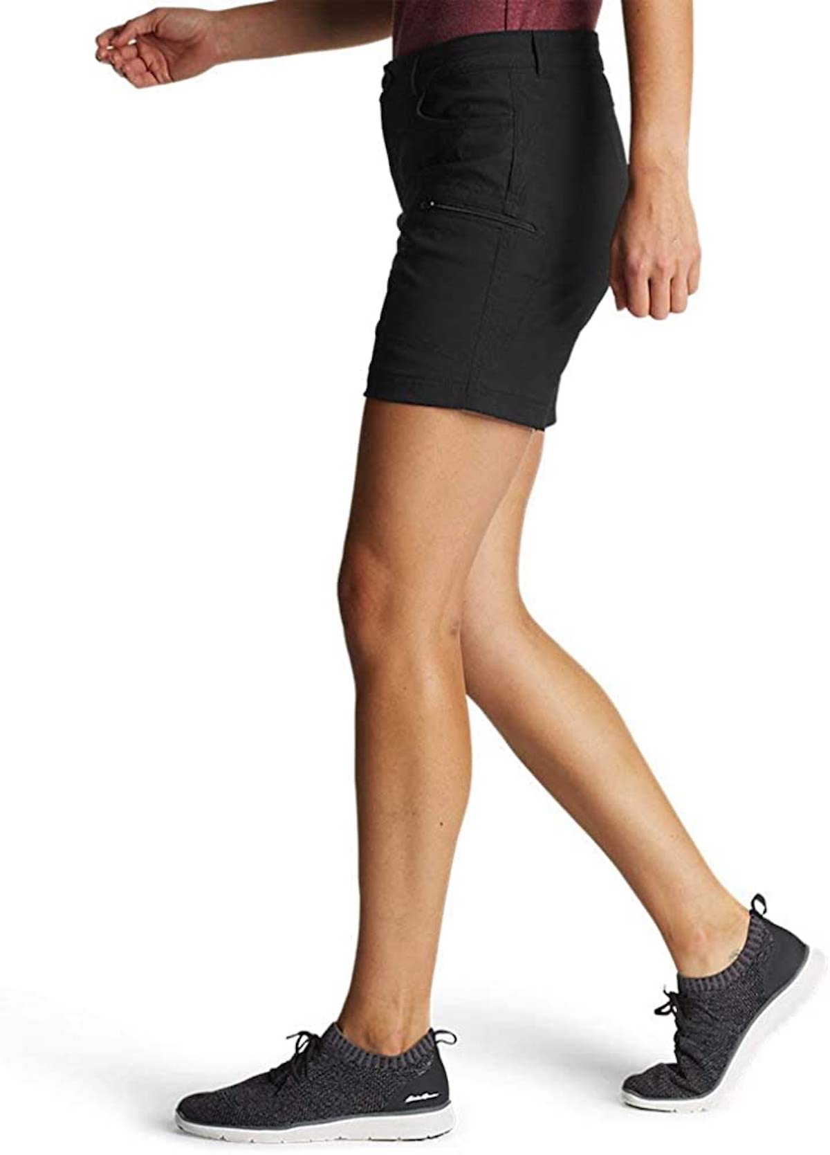 Eddie Bauer Women's UPF 50+ Stretch Rainier Short (as1, Numeric, Numeric_8, Regular, Regular, Black, 8)