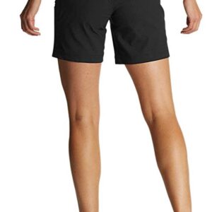 Eddie Bauer Women's UPF 50+ Stretch Rainier Short (as1, Numeric, Numeric_8, Regular, Regular, Black, 8)