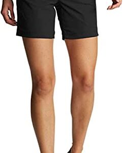 Eddie Bauer Women's UPF 50+ Stretch Rainier Short (as1, Numeric, Numeric_6, Regular, Regular, Black, 6)