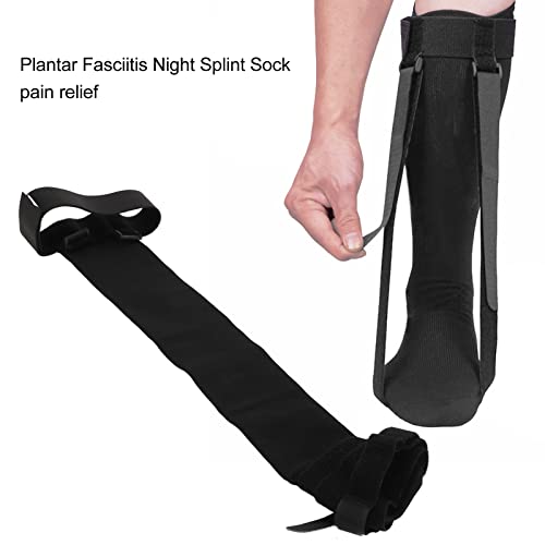 Plantar Fasciitis Stretch Night Sock, Dual Strap Design Dorsiflexion Night Splint Compression Socks for Relief from Plantar Fasciitis and Achilles Tendonitis(L)