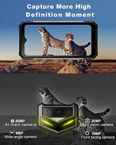 DOOGEE S89 PRO Rugged Smartphone(2022), 12000mAh Massive Battery Android 12 Rugged Phone Unlocked, 65W Fast Charging, 8GB+256GB IP68 Waterproof Cellphone, Night Vision, Breathing Light, NFC, Dual 4G