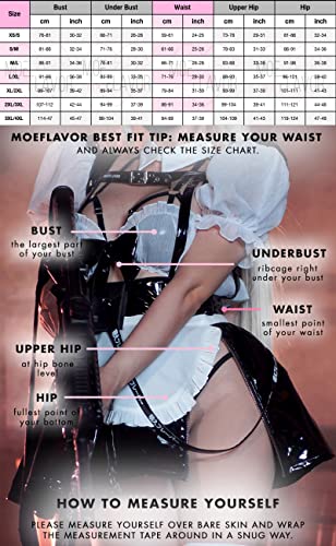 MOEFLAVOR Tactical Maid Cosplay Outfit | Anime Kawaii Cyber Cat Lingerie Costume | Reg & Plus Size Dress (M/L)