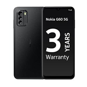 Nokia G60 5G Dual-SIM 64GB ROM + 4GB RAM (GSM only | No CDMA) Factory Unlocked 5G Smartphone (Black) - International Version