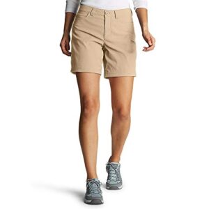 eddie bauer women's rainier shorts, light khaki, 14, hiking shorts