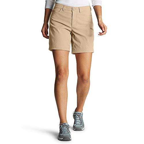 Eddie Bauer Women's Rainier Shorts, Light Khaki, 14, Hiking Shorts