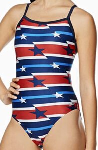 speedo women's swimsuit one piece prolt super pro adult, red/white/blue patriotic