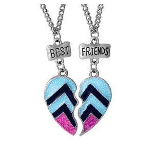 Friendship Best Friend Necklaces for 2 Girls Matching Heart Necklaces for Best Friends Bestie Birthday Gift for Women Best Friend Christmas Gifts for BFF Necklace for 2