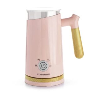 starument electric automatic milk frother/ foamer & heater for coffee, latte, cappuccino, other creamy drinks - 4 settings for cold/ airy milk/ dense foam & warm milk - easy to use