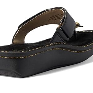 Alegria Womens Carina Coal Leather Thong Sandal 9 M US