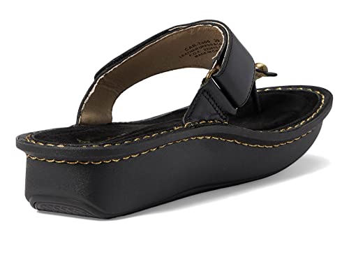 Alegria Womens Carina Coal Leather Thong Sandal 9 M US