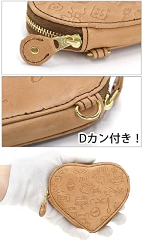 Sanrio Hello Kitty Fresh No.87070 Genuine Leather Coin Case, Coin Purse, Mini Wallet, Cowhide Leather, Women's, Hello Kitty Fresh Series, biege