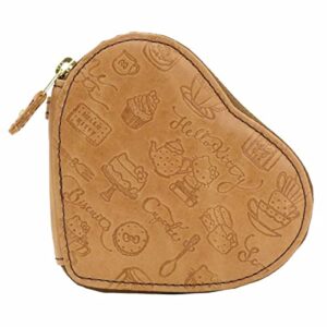 sanrio hello kitty fresh no.87070 genuine leather coin case, coin purse, mini wallet, cowhide leather, women's, hello kitty fresh series, biege