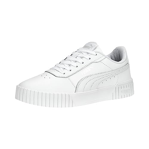 PUMA Women's Carina 2.0 Sneaker, White White Silver, 9