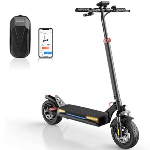 circooter mate electric scooter adult with app, 440lbs max load, 800w motor, 28 mph top speed, 25 miles max range, 10 inches all terrain tires off road scooter electric with storage bag for adult