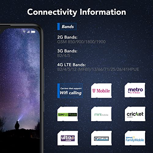 TCL 30XL Unlocked Cell Phone, 6GB + 64GB, 6.82 inch Display, 5000mAh, Smartphone Android 12, 50MP Rear+13MP Front Camera, US Version, Dual Speaker, Night Mist (No 5G)