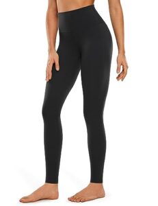 crz yoga butterluxe extra long leggings for tall women 31 inches - high waisted tummy control workout leggings yoga pants black medium