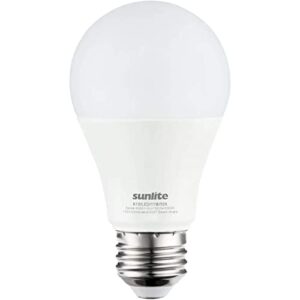 sunlite 80881-su led a19 standard light bulb, 11 watts (75w equivalent), 1100 lumens, medium base (e26), dimmable, ul listed, energy star, 5000k daylight, 1 count