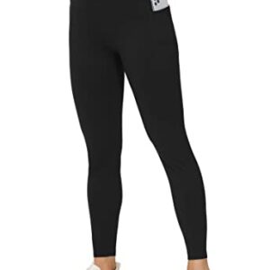 THE GYM PEOPLE Women's V Cross Waist Workout Leggings Tummy Control Running Yoga Pants with Pockets(Black, Medium)