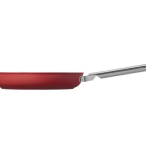 Made in Italy SMEG 6 PC Cookware Set, Red, 9'5" Frypan, 3 Qt Sauce pan 11" Frypan, 5 Qt Casserole Pan