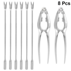 BESTonZON Home Tool Set 16pcs/ set Home for Artifact Nut Lobster Picks Tool Forks Scissors Steel Peeling Restaurant Gadgets To Needle Shellers Eat Plier Kitchen Opener Hairy Crabs and Lobster Crackers