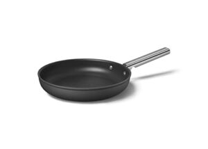 smeg 8 pc non stick cookware set black, 3 qt sauce pan w/lid, 4 qt deep pan, 9.5" fry pan, 11" fry pan, 5 qt casserole