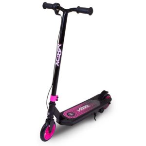 m8trx 12v electric scooter for kids ages 6-12, powered e-scooter with speeds of 8mph (pink)