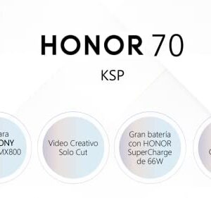 Honor 70 Dual-SIM 256GB ROM + 8GB RAM Factory Unlocked GSM 5G Smartphone | FNE-NX9 | International Version (Emerald Green)