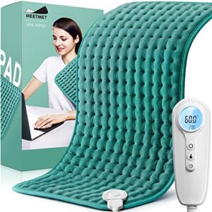 heating pad for back neck shoulder pain relief, gifts for women, men, mom, dad, christmas, mothers day, fathers day, electric heating pads with auto shut off & 6 heat settings, moist dry heat options