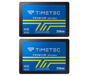 timetec 256gbx2 (2 pack) ssd 3d nand tlc sata iii 6gb/s 2.5 inch 7mm (0.28") 200tbw read speed up to 550 mb/s slc cache performance boost internal solid state drive for pc computer desktop and laptop