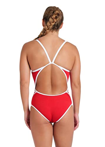 Arena Women's Standard Icons Super Fly Back Solid, Red-White, 38