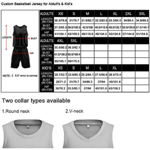 Custom Basketball Jersey for man women uniform Suit Kids Adults Personalized Jersey (White)